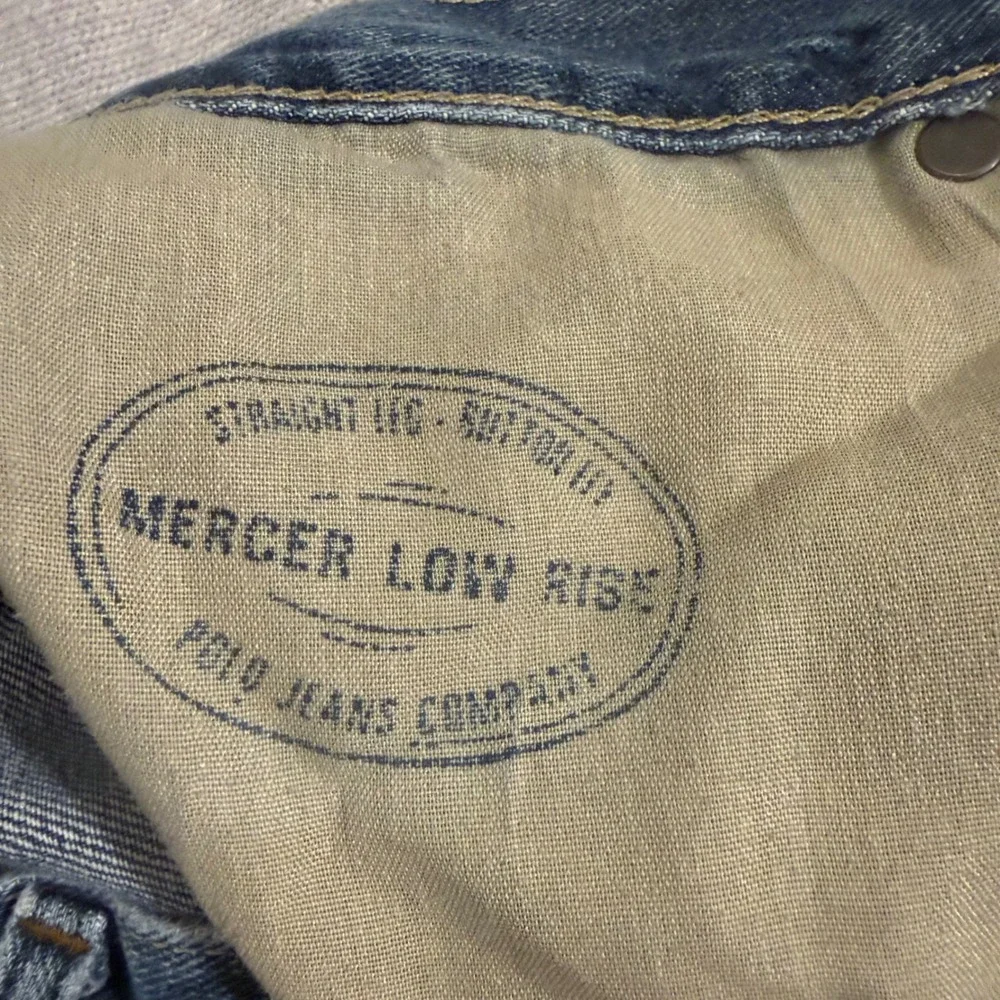 Polo Jeans Co Ralph Lauren Mercer Low Rise Straight Leg Blue Denim Jeans 33x30